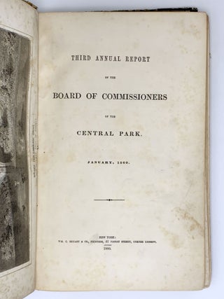 Item #205286 Third Annual Report of the Board of Commissioners of the Central Park, January,...
