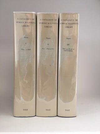 Item #400563 A Catalogue of Horace Walpole's Library; With Horace Walpole's Library by Wilmarsh...