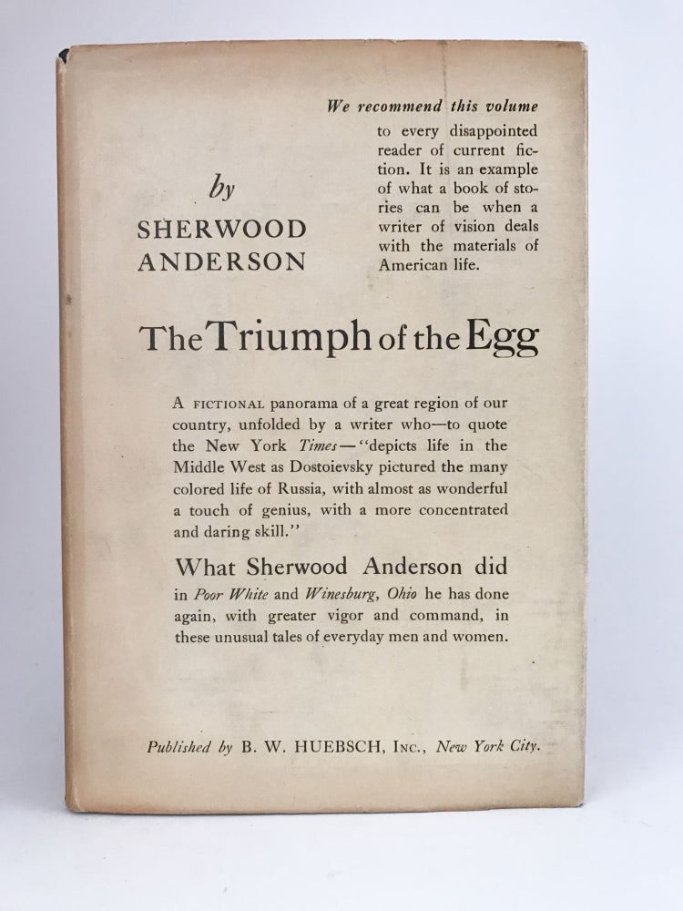 Item #401562 The Triumph of the Egg. Sherwood ANDERSON.