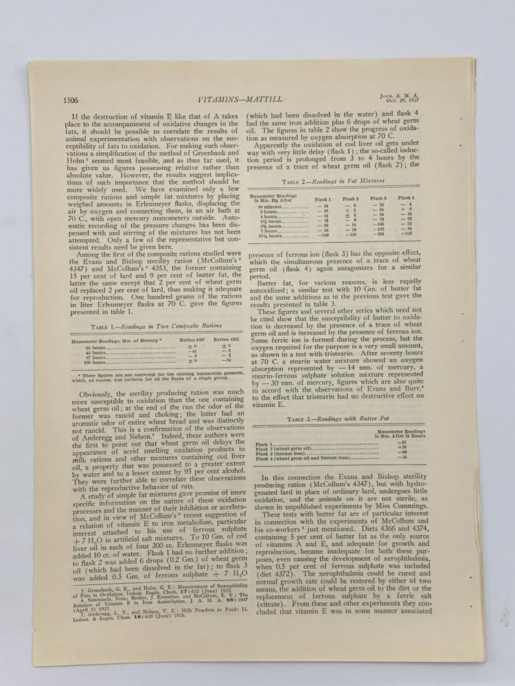 Item #401925 "Bismuth arsphenamine sulphate".; Extract from: Journal of the American Medical Association. Vol. 89, no. 18. Stanley Owen CHAMBERS, John Hinchman STOKES, b.1897.
