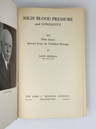 Item #402053 High Blood Pressure and Longevity and Other Essays Selected from the Published...