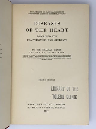 Item #402129 Diseases of the Heart. Thomas LEWIS