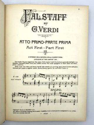 Falstaff. Lyrical Comedy in Three Acts