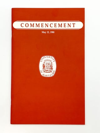Item #403209 [Doctoral Address in:] University of Hartford Commencement May 15, 1988. Raymond CARVER