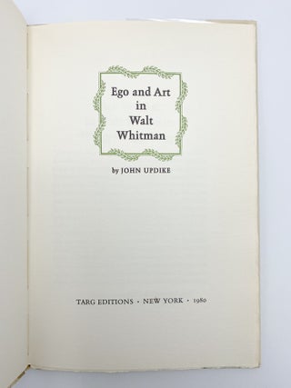 Ego and Art in Walt Whitman