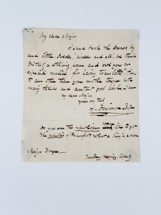 Item #403588 Autograph letter signed ("J. Fenimore Cooper"), to Major William Edward Frye...