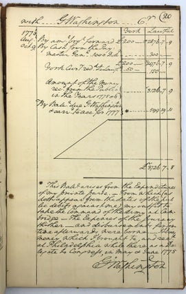 Fac-Simile of Washington's Accounts from June, 1775 to June, 1783