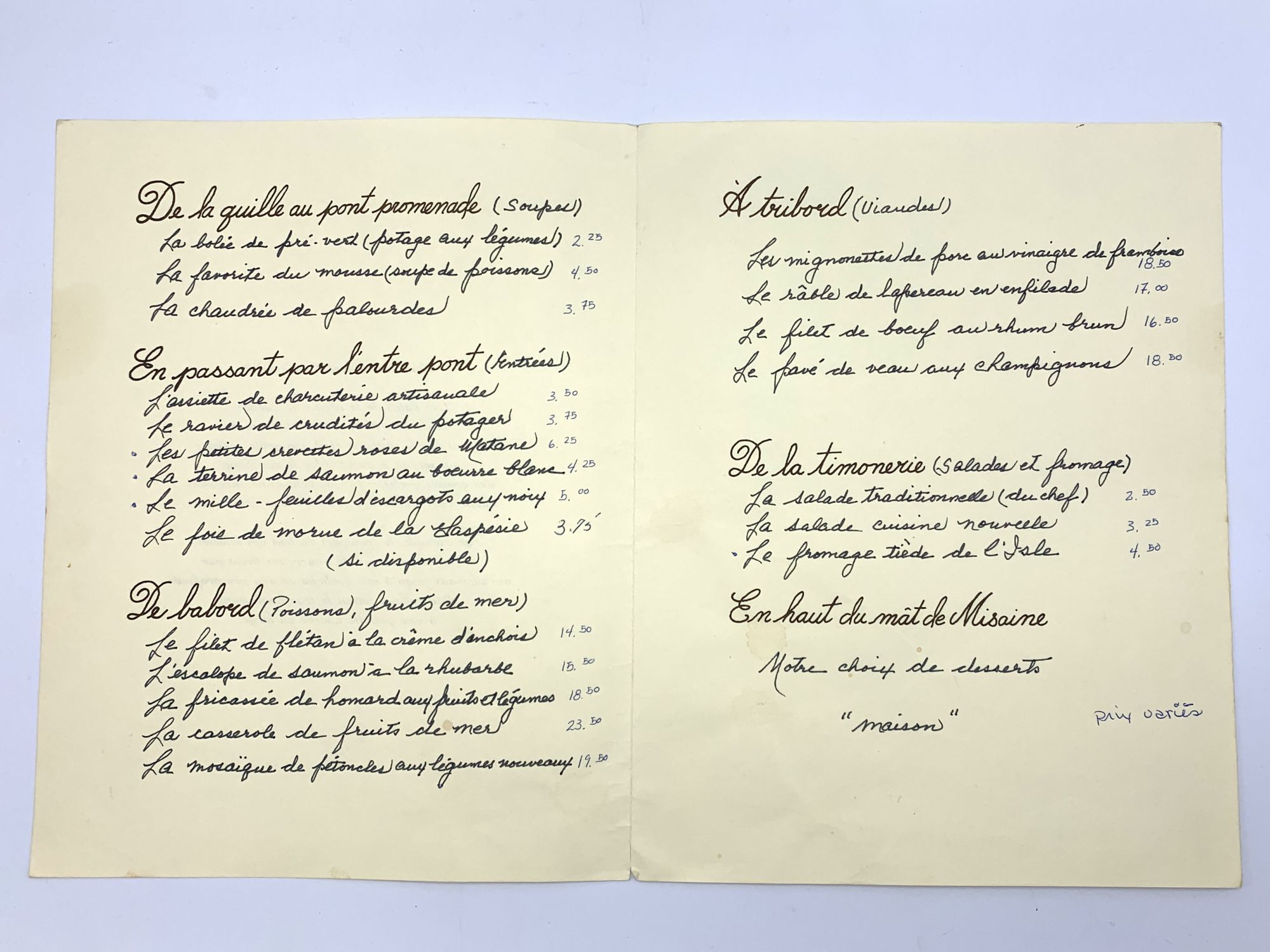 Collection of approximately 100 vintage menus | RESTAURANT MENUS