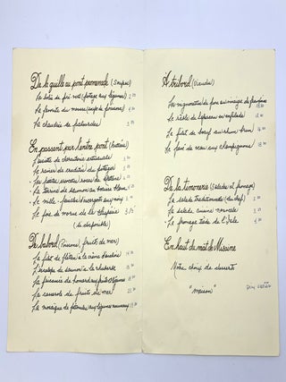 Item #404885 Collection of approximately 100 vintage menus. RESTAURANT MENUS