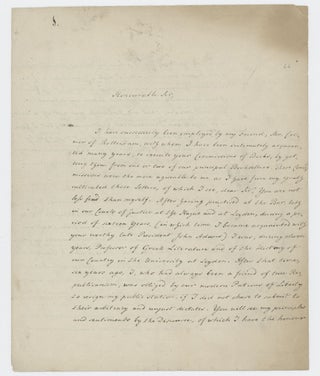 Item #404995 Autograph letter signed (“John Luzac”) to Theophilus Parsons, Leiden, 17 July...