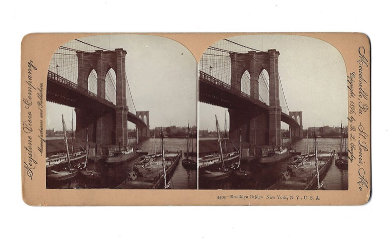 Item #405550 “Brooklyn Bridge. New York, N.Y. No. 2405”. STEREOVIEW, B. L. LINGLEY.