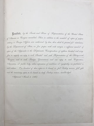 The Assassination of Abraham Lincoln, Late President of the United States of America, and the Attempted Assassination of William H. Seward, Assistant Secretary, on the Evening of the 14th of April, 1865: Expressions of Condolence and Sympathy Inspired