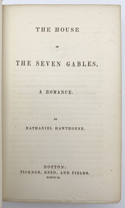 Item #406559 The House of the Seven Gables. Nathaniel HAWTHORNE