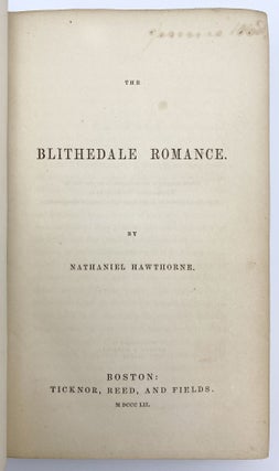 Item #406561 The Blithedale Romance. Nathaniel HAWTHORNE