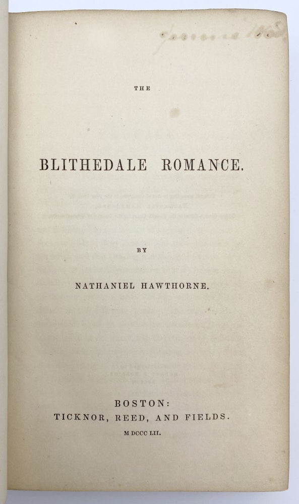Item #406561 The Blithedale Romance. Nathaniel HAWTHORNE.