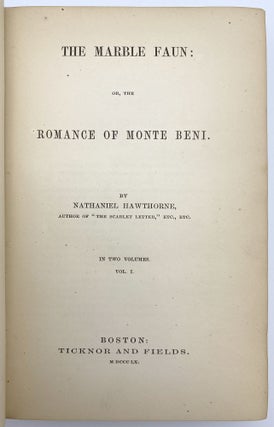 The Marble Faun: or, The Romance of Monte Beni