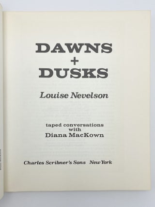Dawns + Dusks. Taped Conversations with Diana MacKown