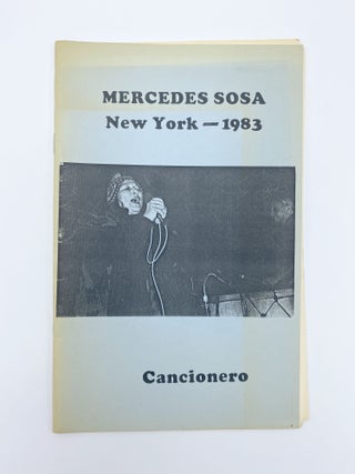 Item #406950 Mercedes Sosa New York 1983. Cancionero. Mercedes SOSA