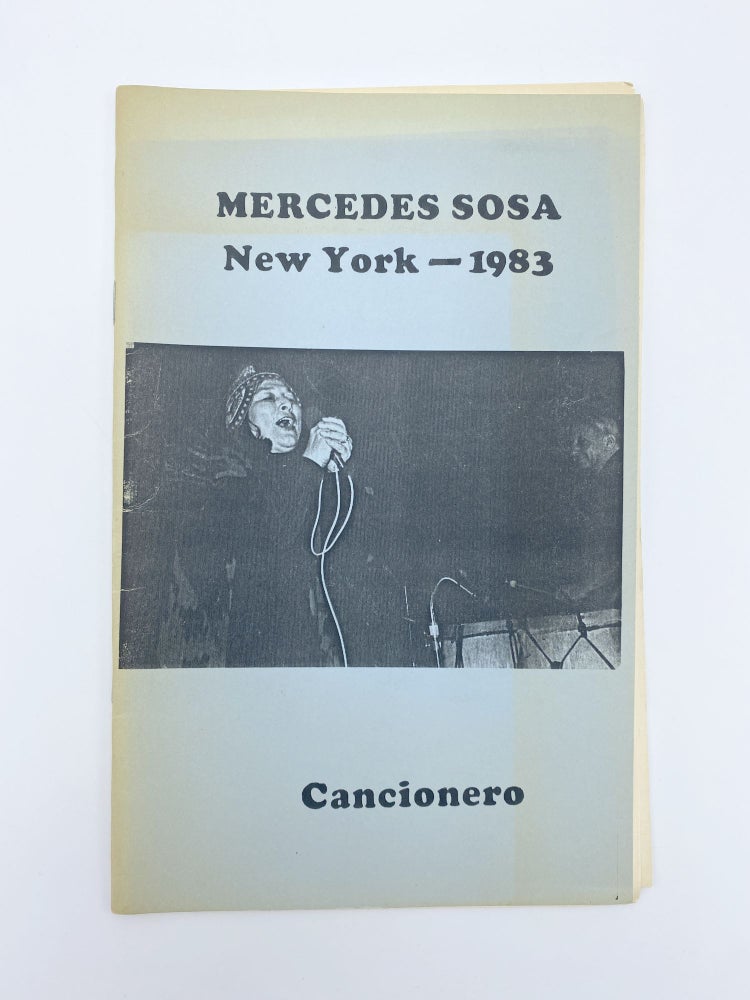 Item #406950 Mercedes Sosa New York 1983. Cancionero. Mercedes SOSA.
