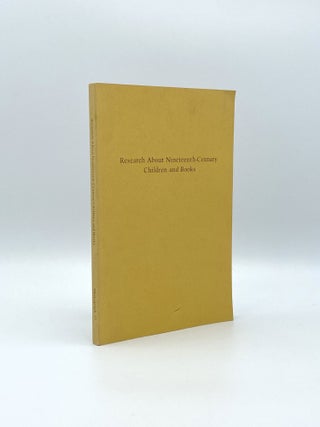 Item #406953 Research About Nineteenth-Century Children and Books: Portrait Studies. Selma K....