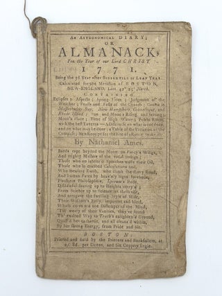 Item #408164 [Benjamin Franklin's mock epitaph]. In: An Astronomical Diary, or Almanack for the...