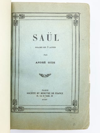Saül, Drame en 5 Actes