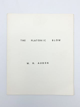 Item #409293 The Platonic Bow. W. H. AUDEN