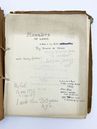 Item #409300 The heavily revised typescript of "Moments of Love," Bason's unpublished first...