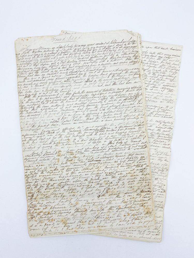 Item #409352 Autograph manuscript of "Found Dead" DETECTIVE FICTION.