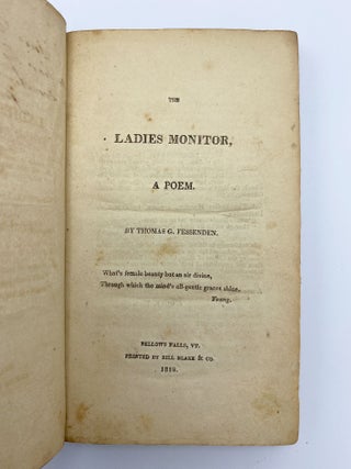 Item #409368 The Ladies Monitor, a Poem. Thomas Green FESSENDEN