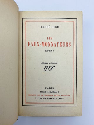 Les Faux-Monnayeurs. André GIDE.