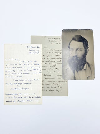 Item #409428 Two exceptional letters signed ("Sidney Lanier") to John Foster Kirk, editor of...