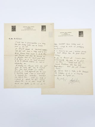 Autograph letter signed ("Frank Norris") to Grant Richards, his English publisher; New York, ca. Frank NORRIS.