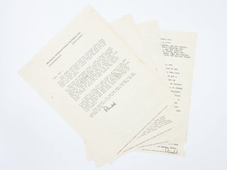 Item #409491 A group of five exceptional and revealing typed letters signed ("Budd") to William...