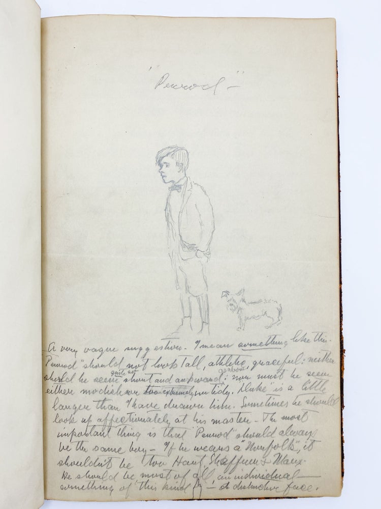 Item #409510 Autograph manuscript signed (three times: "NB Tarkington," "N.B.T.") regarding the illustration of 'Penrod'; n.p., ca 1913. Booth TARKINGTON.