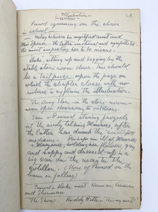 Autograph manuscript signed (three times: "NB Tarkington," "N.B.T.") regarding the illustration of 'Penrod'; n.p., ca 1913