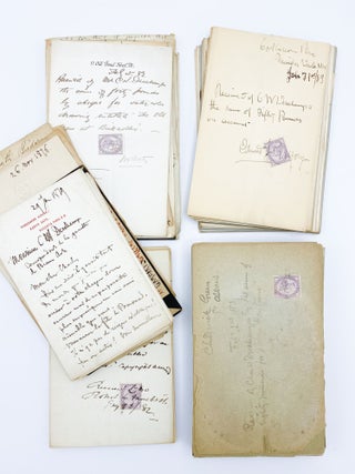 Item #409515 A file of correspondence by five artists: Sir Lawrence Alma-Tadema; Sir George...