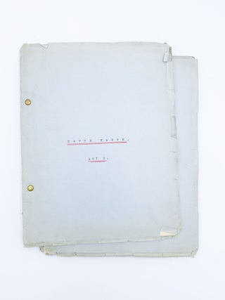 Item #409522 Small collection of papers relating mainly to the dramatization of 'David Harum'....