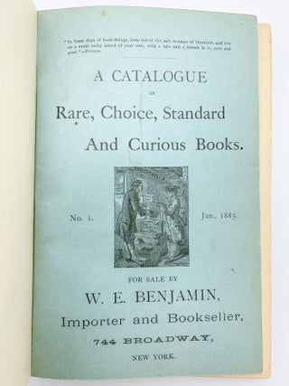 A group of 15 catalogues issued by the New York City bookseller, New York, January 1885 - ca 1900