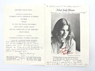 Autograph letter signed twice, to "Bookfriends at The Hallen School", circa 1977-78