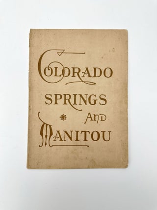 Item #410209 Colorado Springs and Manitou. Edwards ROBERTS