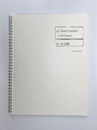 Item #410476 Domestic Landscapes. Bert TEUNISSEN