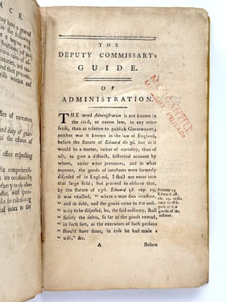 The Deputy Commissary's Guide Within the Province of Maryland