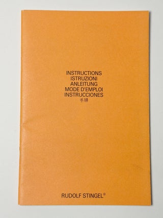 Item #410995 Instructions / Istruzioni / Anleitung / Mode d'Emploi / Instrucciones /. Rudolf STINGEL