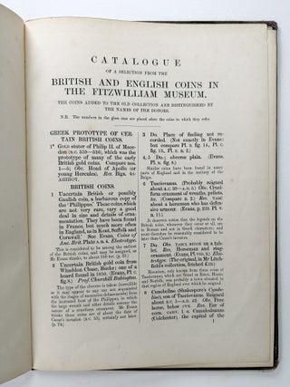 Catalogue of a Selection from the British and English Coins in the Fitzwilliam Museum