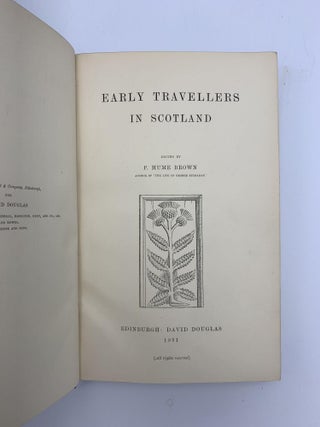 Early Travellers In Scotland